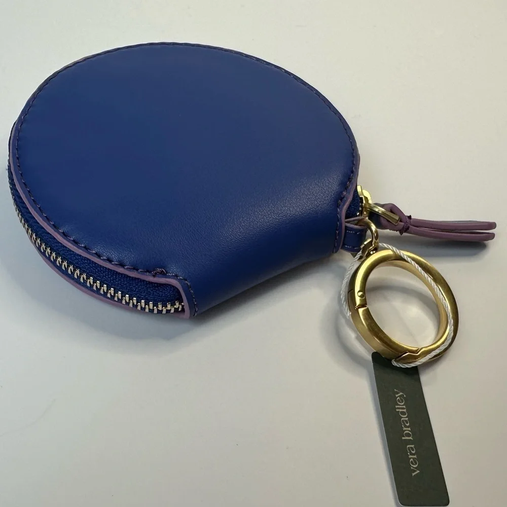 Vera Bradley ultramarine Round Zip Pouch NWT